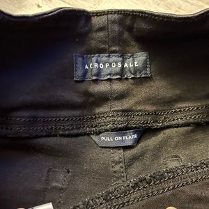 Aeropostale cross waist black flare jeans